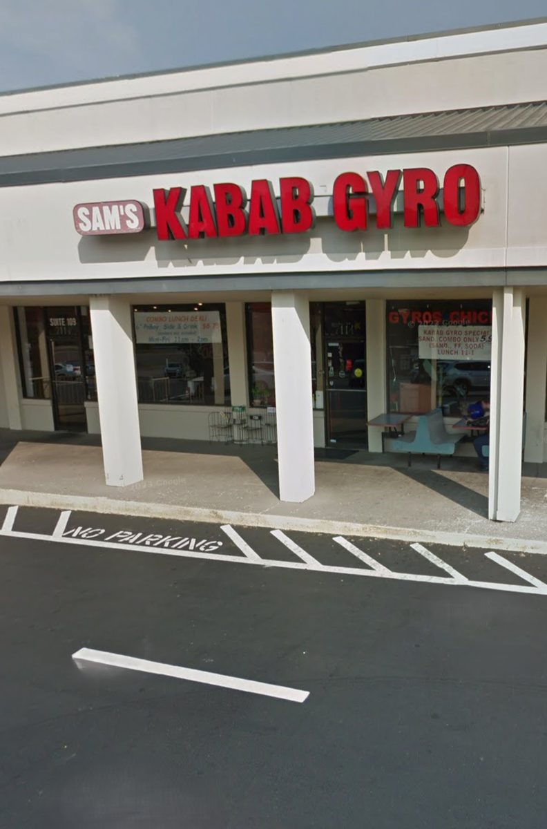 Sam’s Kabab Gyro storefront in Bellevue, Nashville